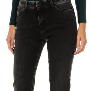 Lang gedragen effect denim broek 6Y5J18-5D26Z vrouw