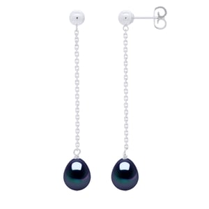 Oorbellen Echte Gecultiveerde Zoetwater Parel Pear 7-8 mm