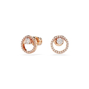 Swarovski 'Dextera' Dames Vergulde Metalen Stud Oorbellen - Roze 5692263