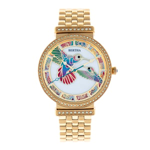 Bertha Emily parelmoer armbandhorloge