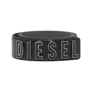DIESEL B Letter Womens Leather Belt Black