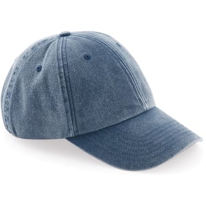 Beechfield Unisex Laag Profiel Vintage Denim-Look Cap (Vintage Denim)