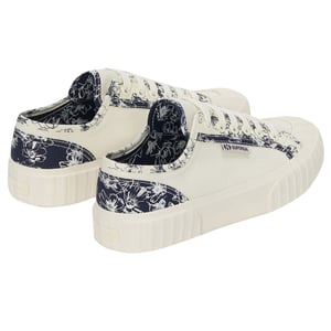 Superga Womens/Ladies 2630 Stripe Sketched Flowers Trainers (Beige Natural/Navy)