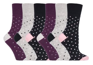 Gentle Grip - 6 par icke elastiska Gentle Grip-strumpor för damer - GG133