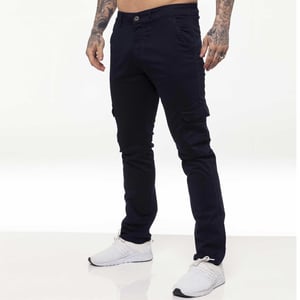 Enzo Mens Cargo Combat Chinos