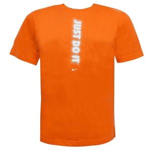 Nike Heren Just Do It T-Shirt Casual Grafische Top Oranje 171925 843 Klein