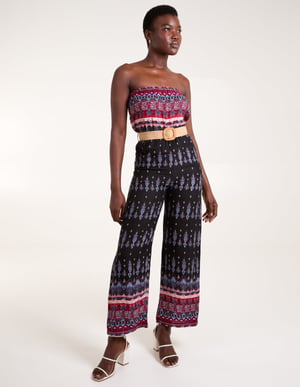 Belted Bandeau Jumpsuit