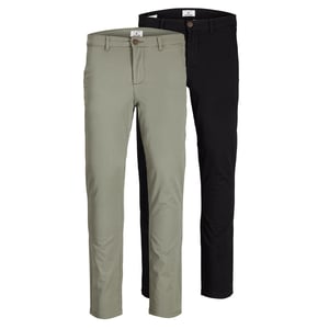JACK&JONES Men's Multi-Pack Pants, Marco Paspel Pockets Low Rise Chinos, 2 Pack