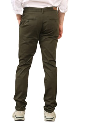 MYT Heren Slim Fit Chino in Olijf