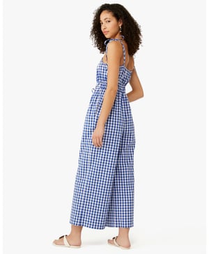 Wave Gingham Jumpsuit