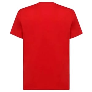 Oversized rood T-shirt met gebroken, geborduurd logo van Givenchy