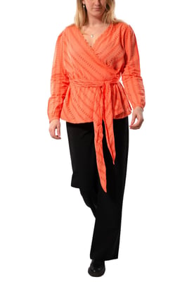 Broderie Anglais Wrap Blouse