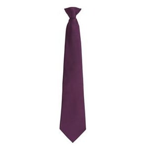 Premier Herenmode "Kleuren" Work Clip On Tie (Paars)