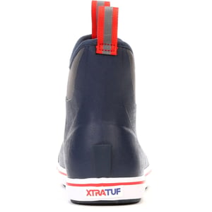 Xtratuf Enkellaars Rubber Navy/Rode Wellington Laarzen