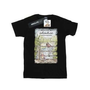 Disney Meisjes Winnie De Poeh Avontuur Katoenen T-Shirt (Zwart)