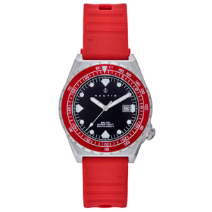 Nautis Baltic Band horloge met datum - kastanjebruin