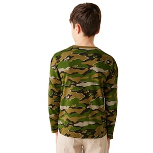 Regatta Kinder/Kinder Wenbie III Camo T-shirt met lange mouwen (Nefrietgroen)