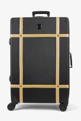 Hard Shell Gold Trunk Luggage Suitcase Set