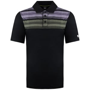 Island Green Matrix Mens Black/Lime Golf Polo Shirt