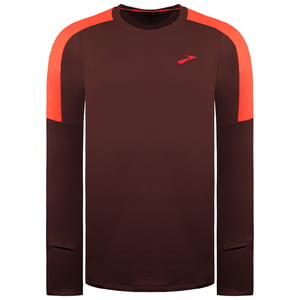 Brooks Notch Thermal 2.0 Mens Burgundy Running Top