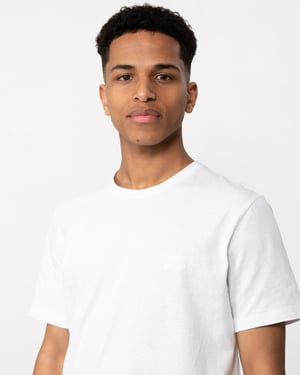 BOSS Orange Tales Mens Cotton-Jersey T-shirt With Logo Patch NOS