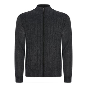Cappuccino Italia Cable cardigan antraciet