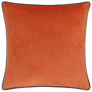 Paoletti Meridian Piped Velvet Cushion Cover