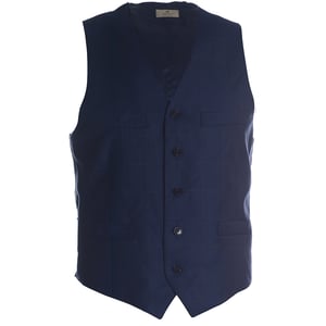 Men's Hackett Mayfair Birdseye Windowpane Waistcoat in Navy
