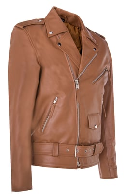 Leather Brando Biker Rock Motorcycle Hide Jacket