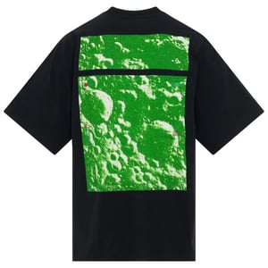 Gebroken wit Moon Tab oversized fit zwart T-shirt