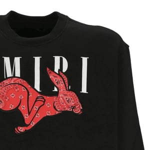 Amiri Cny Rabbit Logo Svart Sweatshirt