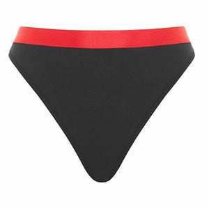 Nicce Contrasterende Tailleband Zwart Dames Hart String Ondergoed 211 2 15 08 0043