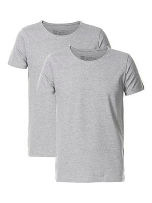 Petrol Industries - Heren 2-pack Basic T-shirts Ronde Hals - Grijs