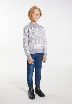 Mo Jumper jongens (kinderen) grijs wit