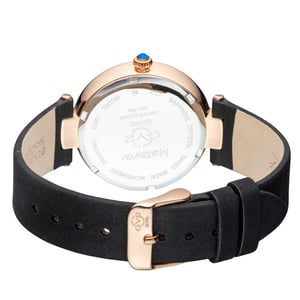 GV2 Matera Women's Swiss Quartz White Mother of Pearl Dial Black Suede Watch Diamond Watch