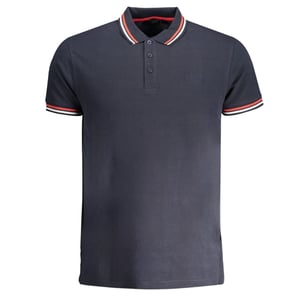 Cavalli Class Polo met Tipped Kraag en Toned Logo in Marineblauw
