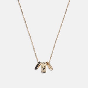 Kissing C Enamel Rondell Necklace
