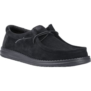 HEYDUDE Wally Suede Heren Zwart Bootschoenen