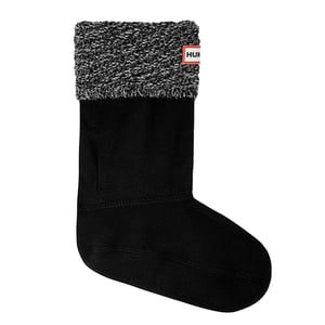 Hunter Original Flätad Directional Rib Kort Herr Svarta Stövelstrumpor