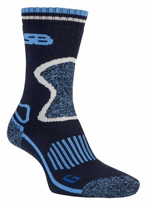 2 Pairs Ladies Cushioned Wool Blend Hiking Socks with Arch Support