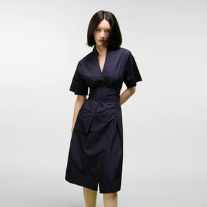 Kimono omlottklänning i bomull