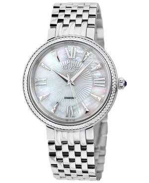 GV2 Womens Genoa Diamond 12530 Swiss Quartz Silver Stainless Steel Watch
