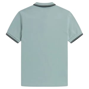 Fred Perry zwart lichtblauw poloshirt met dubbele getipte kraag