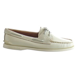 Sperry A/0 2-Eye Pin Perf herenschoenen wit