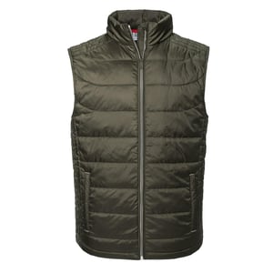 Russell Heren Nano Gewatteerde Bodywarmer (Donkere Olijf)