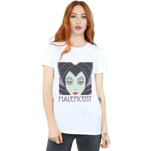 Disney Dames/Dames Maleficent Geknipt Hoofd Katoenen Vriendje T-shirt (Wit)