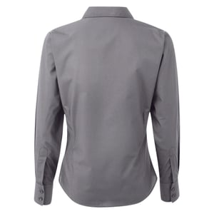Premier Dames/Dames Popeline Blouse met Lange Mouwen (Donkergrijs)