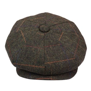 Mens Peaky Blinders Herringbone Flat Hat