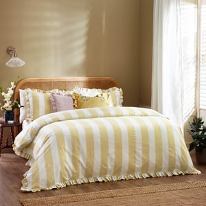 Wylder Birdie Stripe Ruffle Duvet Cover Set