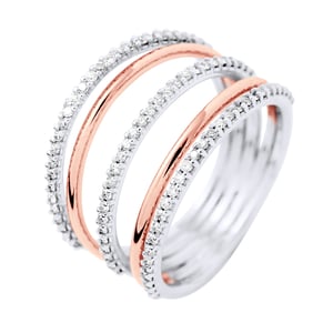 Diamond Ring 0.45 Cts White Gold en Rose Jewelry